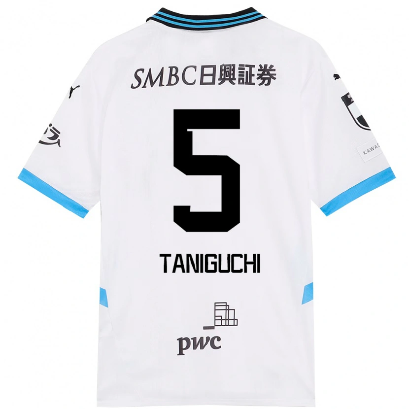 Danxen Hombre Camiseta Shogo Taniguchi #5 Azul Celeste Negro 2ª Equipación 2025/26 La Camisa México