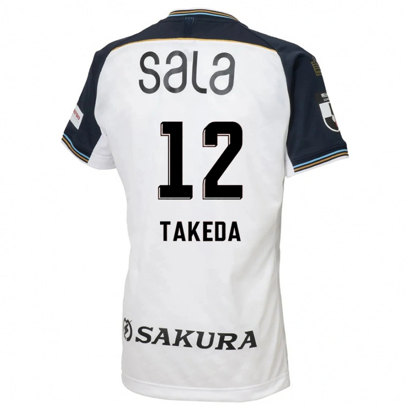 Danxen Hombre Camiseta Yusei Takeda #12 Blanco Negro 2ª Equipación 2025/26 La Camisa México