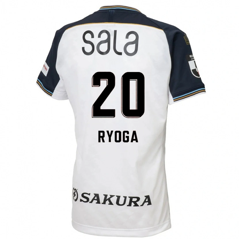 Danxen Hombre Camiseta Ryoga Sato #20 Blanco Negro 2ª Equipación 2025/26 La Camisa México