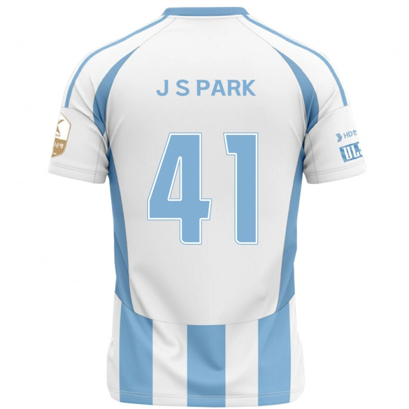Danxen Hombre Camiseta Sang-Jun Park #41 Blanco Azul Celeste 2ª Equipación 2025/26 La Camisa México