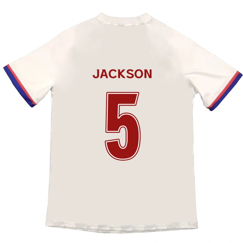 Danxen Hombre Camiseta Lachlan Jackson #5 Azul Real Rojo 2ª Equipación 2025/26 La Camisa México
