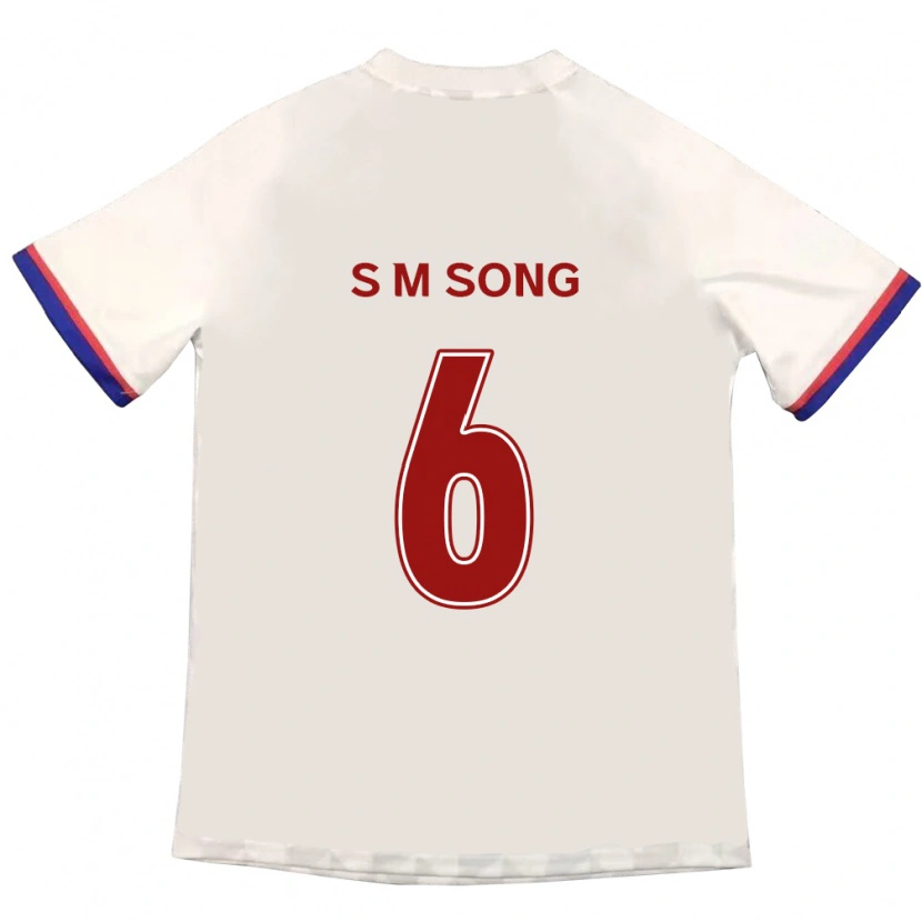 Danxen Hombre Camiseta Min-Seob Song #6 Azul Real Rojo 2ª Equipación 2025/26 La Camisa México