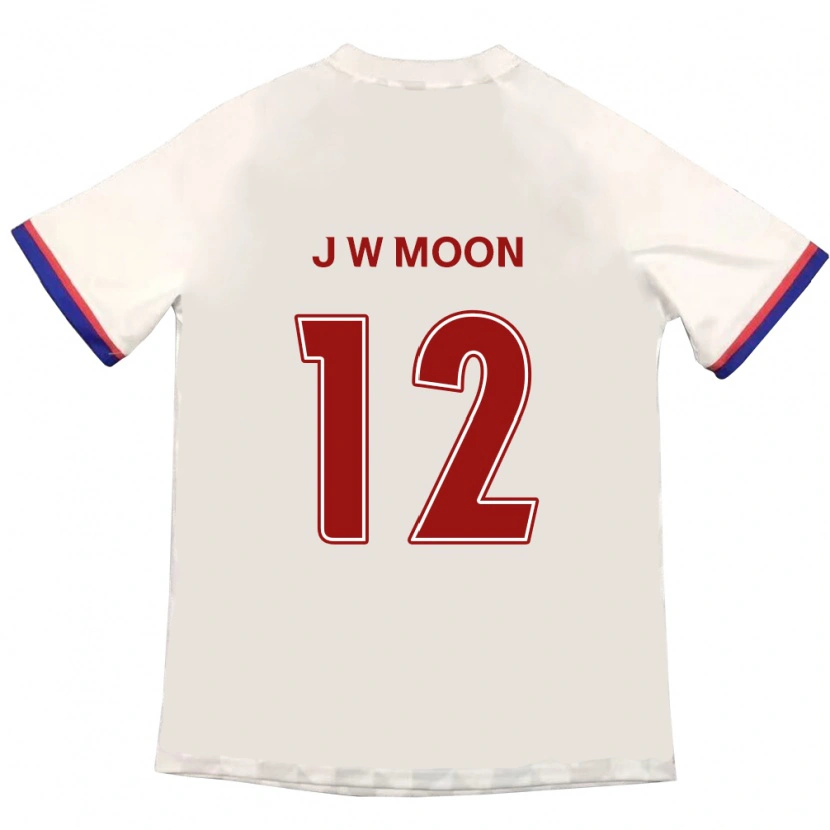 Danxen Hombre Camiseta Jung-Woo Moon #12 Azul Real Rojo 2ª Equipación 2025/26 La Camisa México