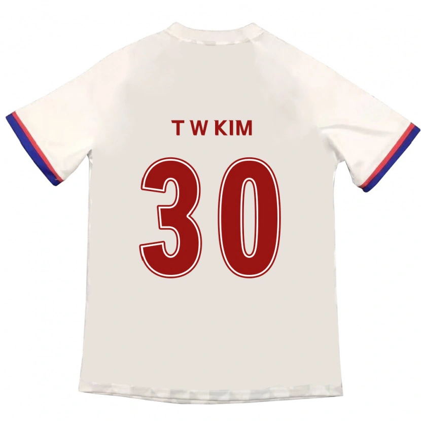 Danxen Hombre Camiseta Tae-Woo Kim #30 Blanquecino Rojo 2ª Equipación 2025/26 La Camisa México