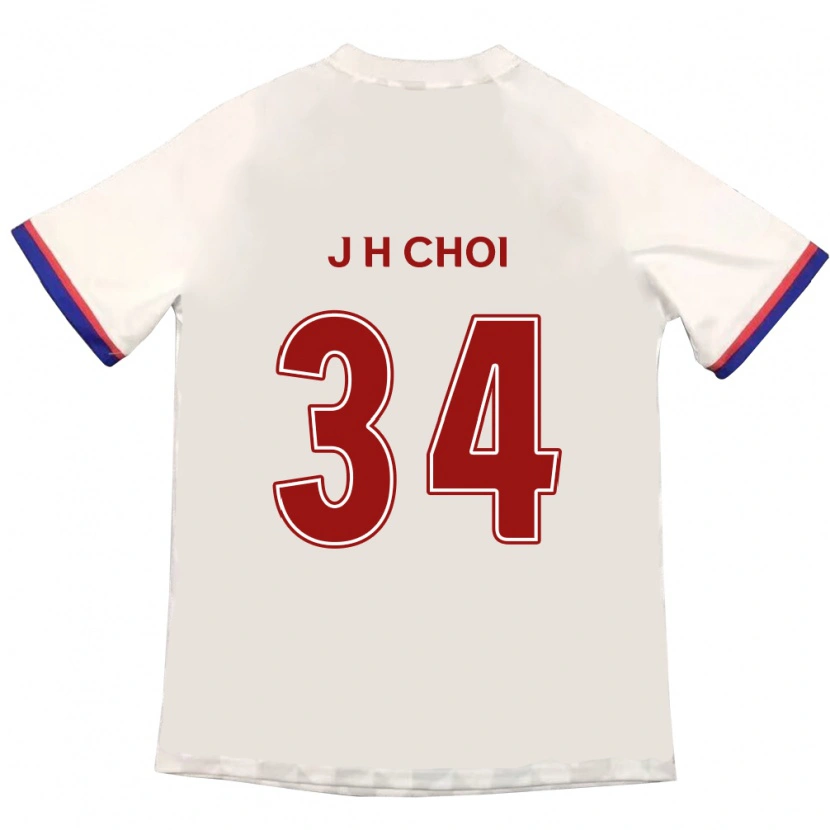 Danxen Hombre Camiseta Jin-Hyeok Choi #34 Blanquecino Rojo 2ª Equipación 2025/26 La Camisa México