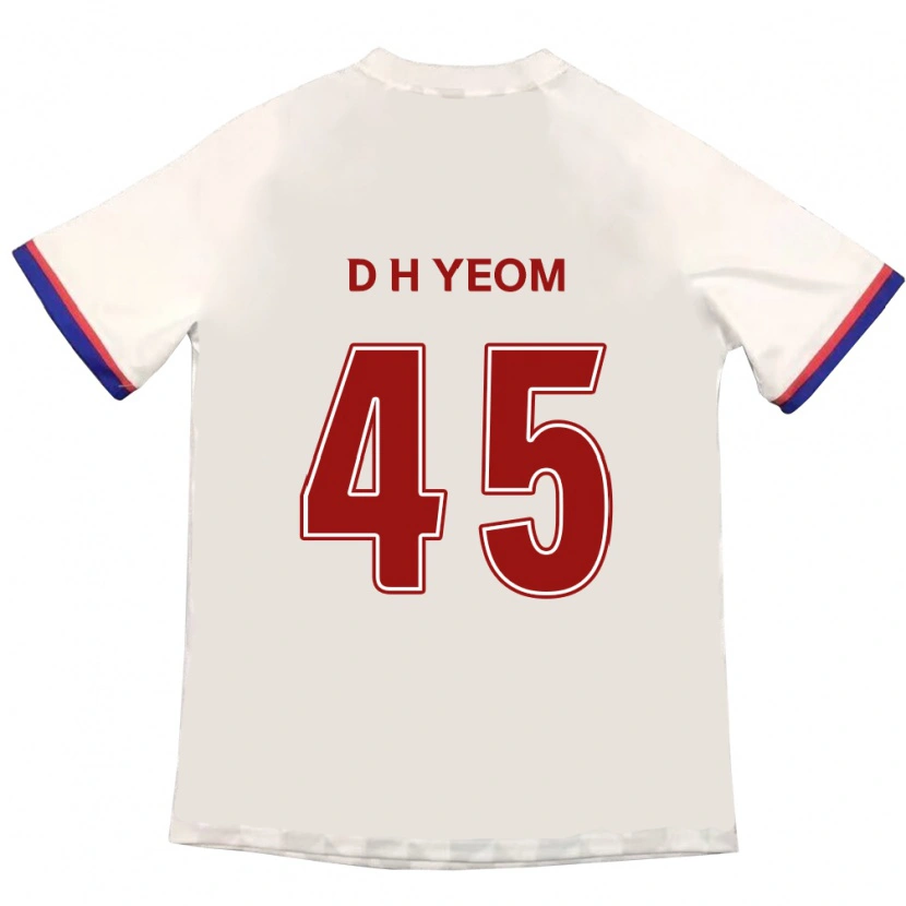 Danxen Hombre Camiseta Do-Hyeon Yeom #45 Blanquecino Rojo 2ª Equipación 2025/26 La Camisa México