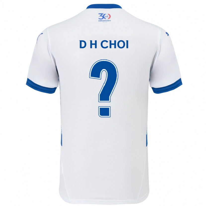 Danxen Hombre Camiseta Da-Hun Choi #0 Azul Real Blanco 2ª Equipación 2025/26 La Camisa México