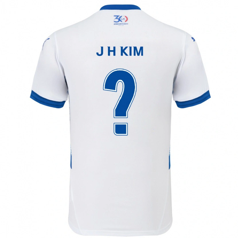 Danxen Hombre Camiseta Jeong-Hyeon Kim #0 Azul Real Blanco 2ª Equipación 2025/26 La Camisa México