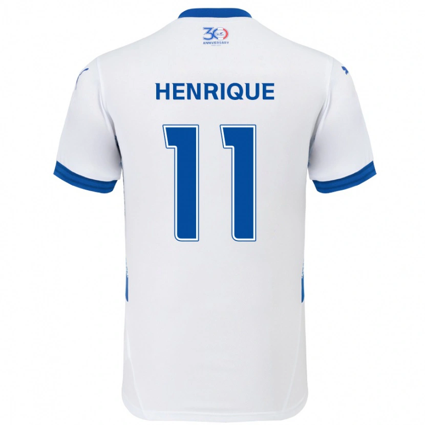 Danxen Hombre Camiseta Paulo Henrique #11 Blanco Azul Real 2ª Equipación 2025/26 La Camisa México