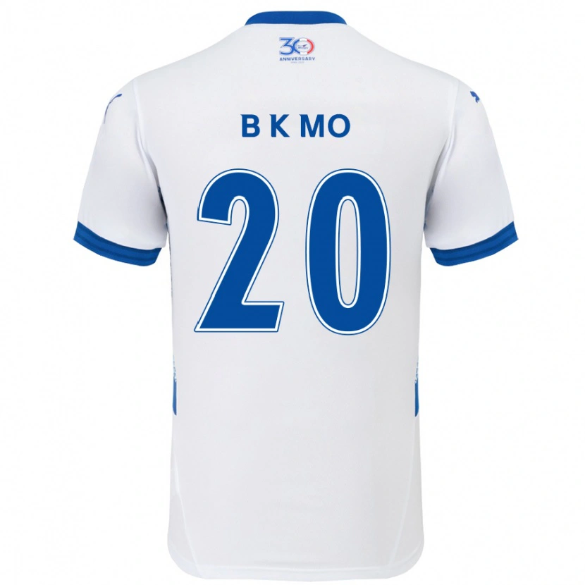 Danxen Hombre Camiseta Kyung-Bin Mo #20 Azul Real Blanco 2ª Equipación 2025/26 La Camisa México