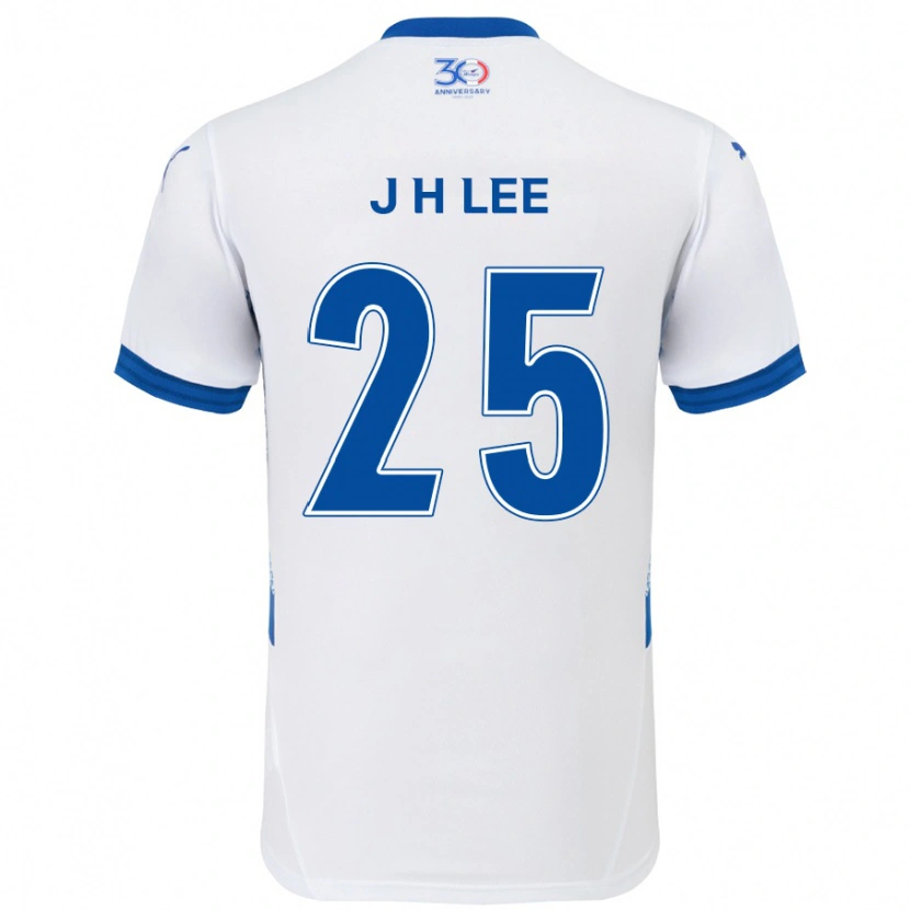 Danxen Hombre Camiseta Jin-Hyuk Lee #25 Azul Real Blanco 2ª Equipación 2025/26 La Camisa México