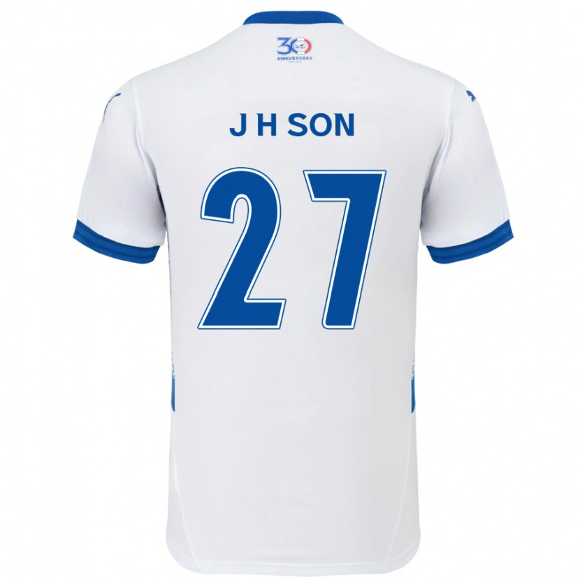 Danxen Hombre Camiseta Ho-Jun Son #27 Azul Real Blanco 2ª Equipación 2025/26 La Camisa México