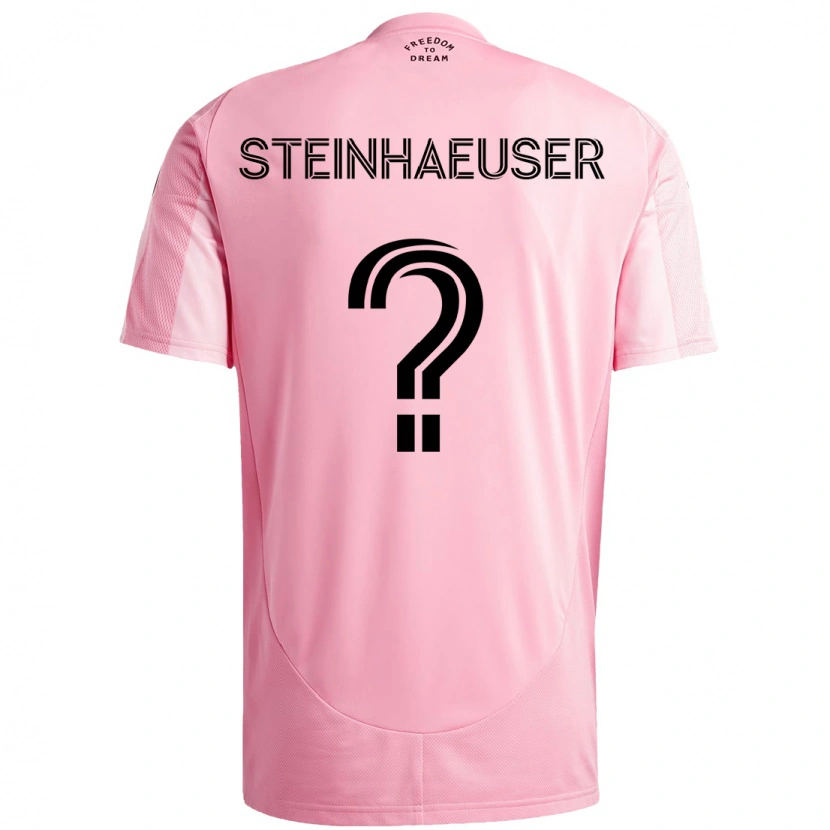 Danxen Mujer Camiseta Marcus Steinhaeuser #0 Negro Rosa 1ª Equipación 2025/26 La Camisa México