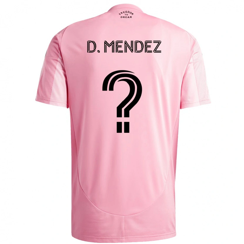 Danxen Mujer Camiseta Dylan Mendez #0 Rosa Negro 1ª Equipación 2025/26 La Camisa México