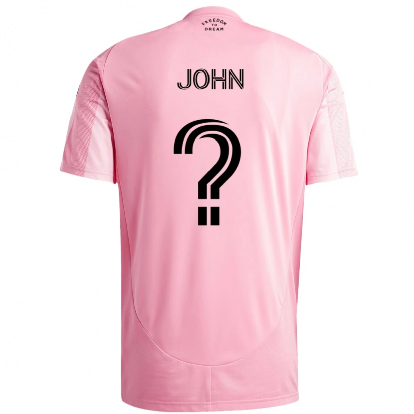 Danxen Mujer Camiseta Quinton John #0 Rosa Negro 1ª Equipación 2025/26 La Camisa México