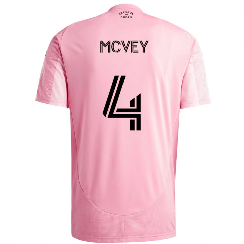 Danxen Mujer Camiseta Christopher Mcvey #4 Negro Rosa 1ª Equipación 2025/26 La Camisa México