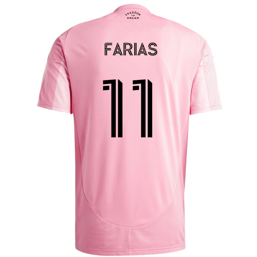 Danxen Mujer Camiseta Facundo Farías #11 Negro Rosa 1ª Equipación 2025/26 La Camisa México