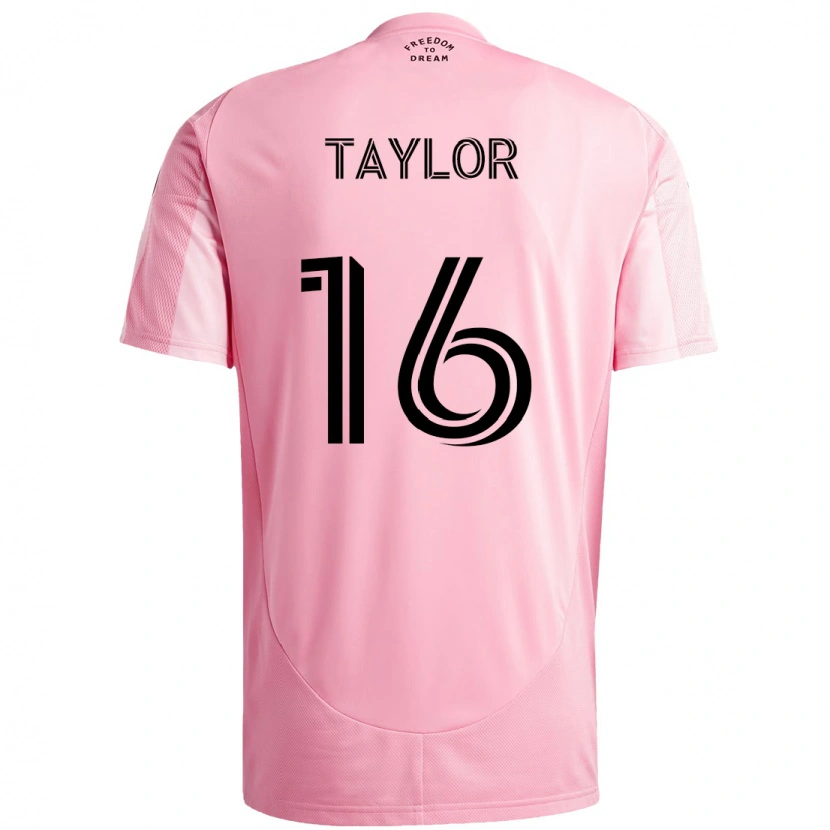 Danxen Mujer Camiseta Robert Taylor #16 Negro Rosa 1ª Equipación 2025/26 La Camisa México