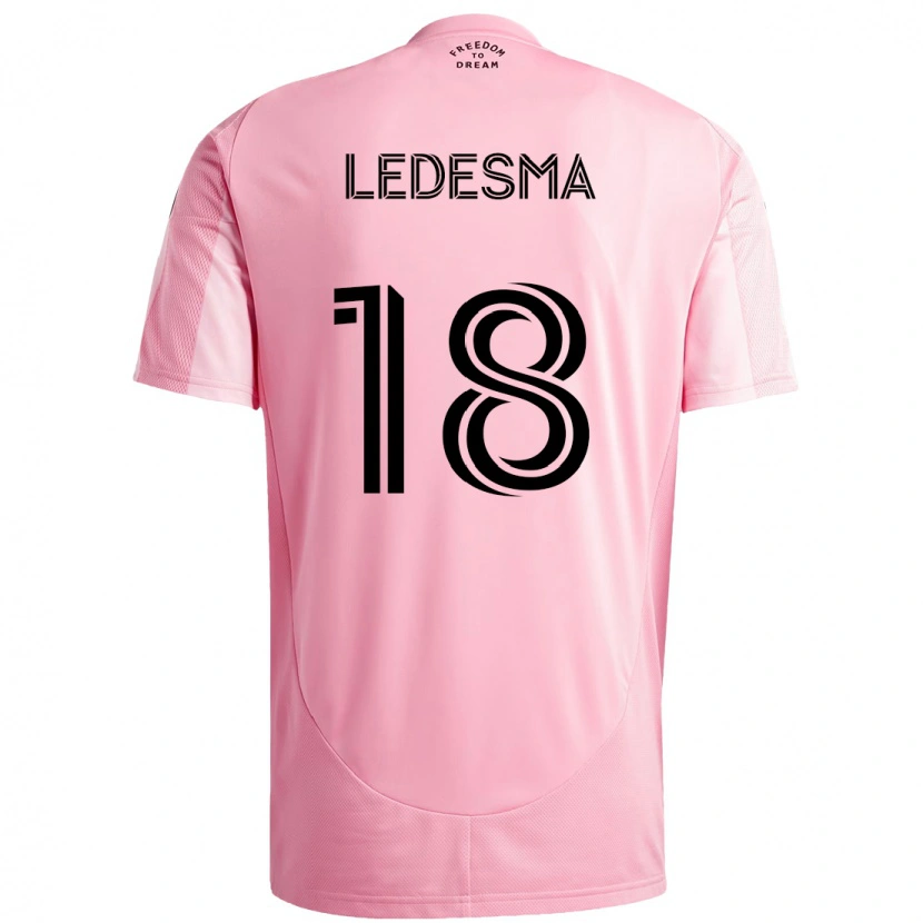 Danxen Mujer Camiseta Santiago Ledesma #18 Negro Rosa 1ª Equipación 2025/26 La Camisa México