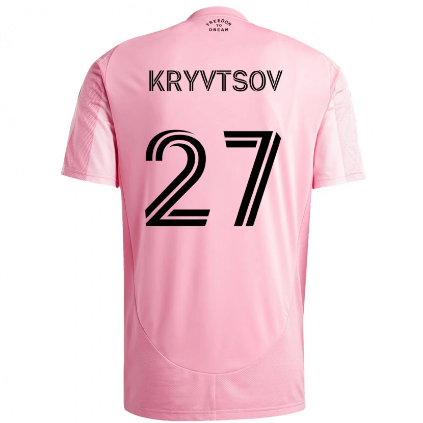 Danxen Mujer Camiseta Sergiy Kryvtsov #27 Negro Rosa 1ª Equipación 2025/26 La Camisa México