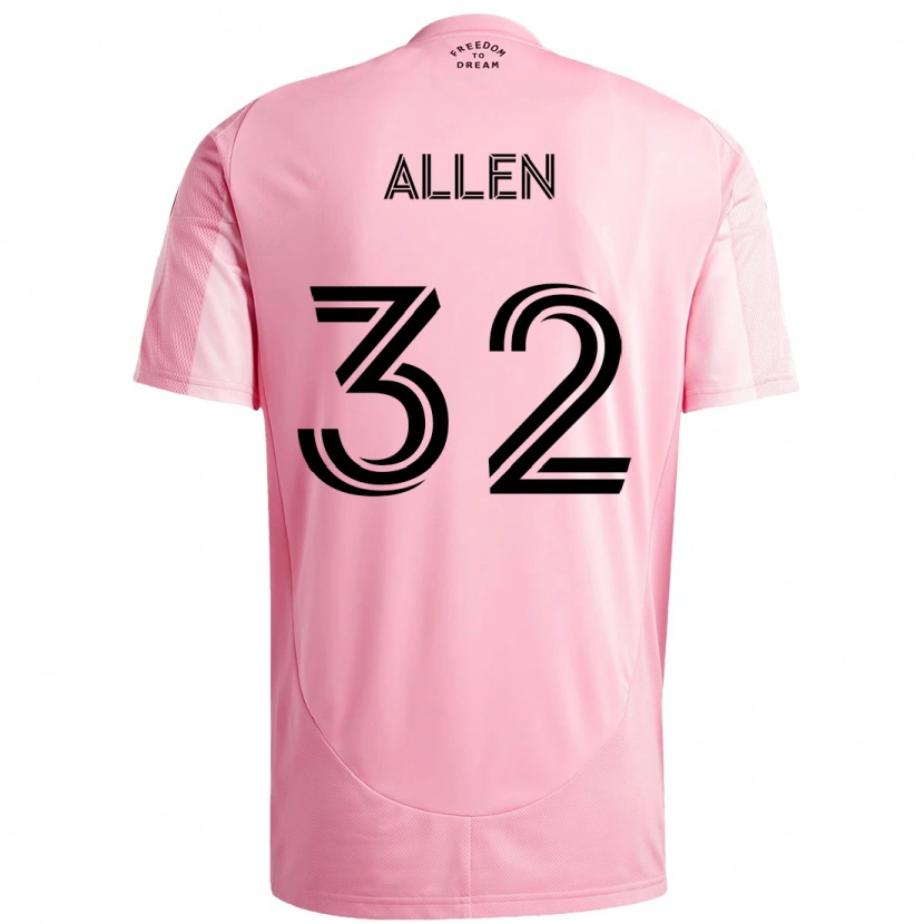 Danxen Mujer Camiseta Noah Allen #32 Negro Rosa 1ª Equipación 2025/26 La Camisa México