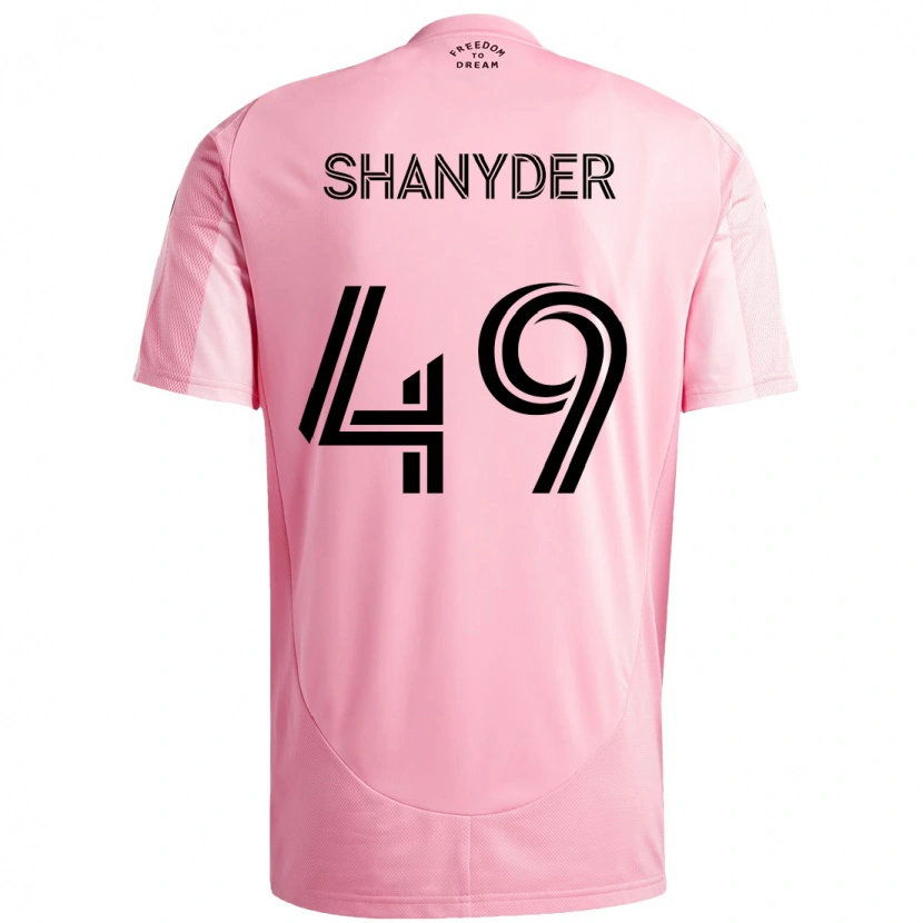 Danxen Mujer Camiseta Shanyder Borgelin #49 Negro Rosa 1ª Equipación 2025/26 La Camisa México