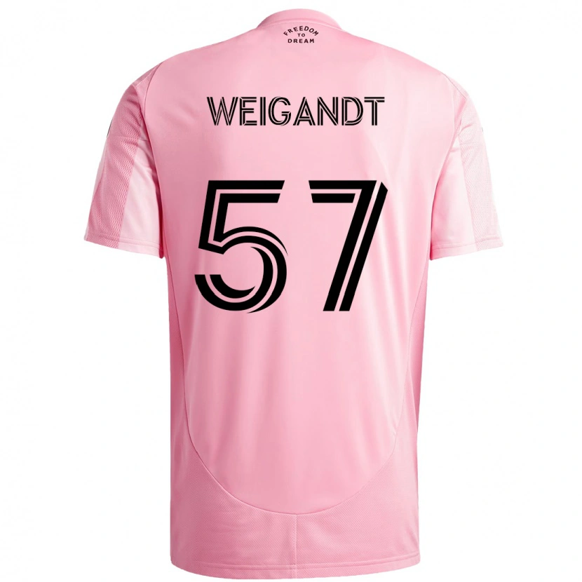 Danxen Mujer Camiseta Marcelo Weigandt #57 Negro Rosa 1ª Equipación 2025/26 La Camisa México