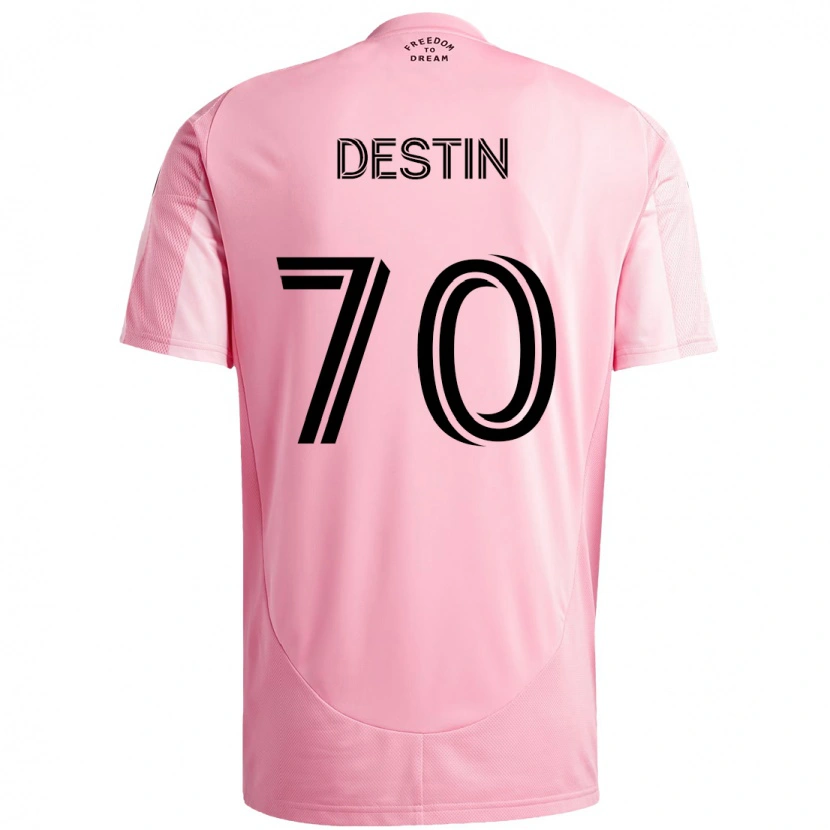 Danxen Mujer Camiseta Bryan Destin #70 Negro Rosa 1ª Equipación 2025/26 La Camisa México