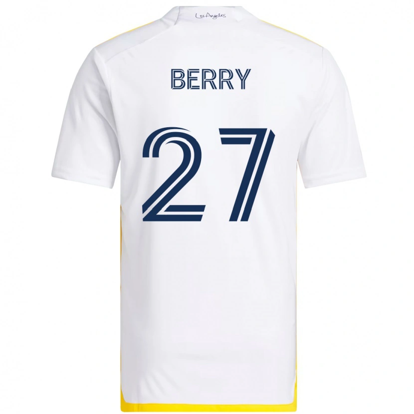 Danxen Mujer Camiseta Miguel Berry #27 Blanco Amarillo 1ª Equipación 2025/26 La Camisa México
