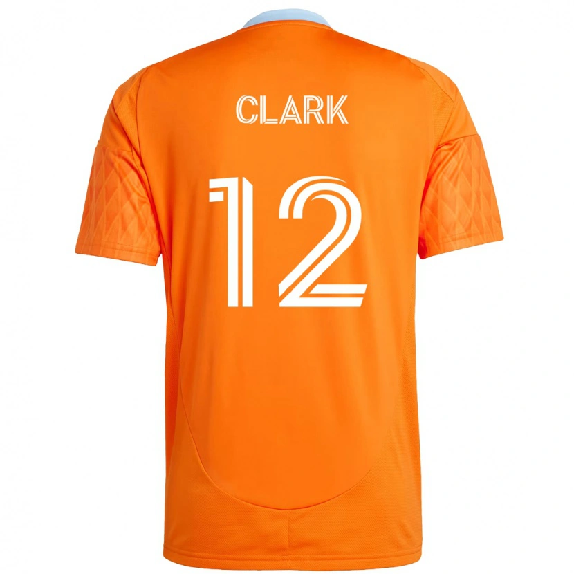 Danxen Mujer Camiseta Steve Clark #12 Naranja Blanco 1ª Equipación 2025/26 La Camisa México