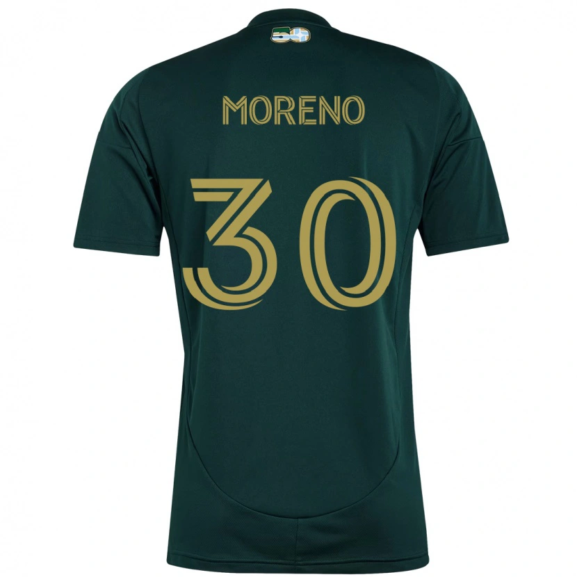 Danxen Mujer Camiseta Santiago Moreno #30 Beige Verde 1ª Equipación 2025/26 La Camisa México