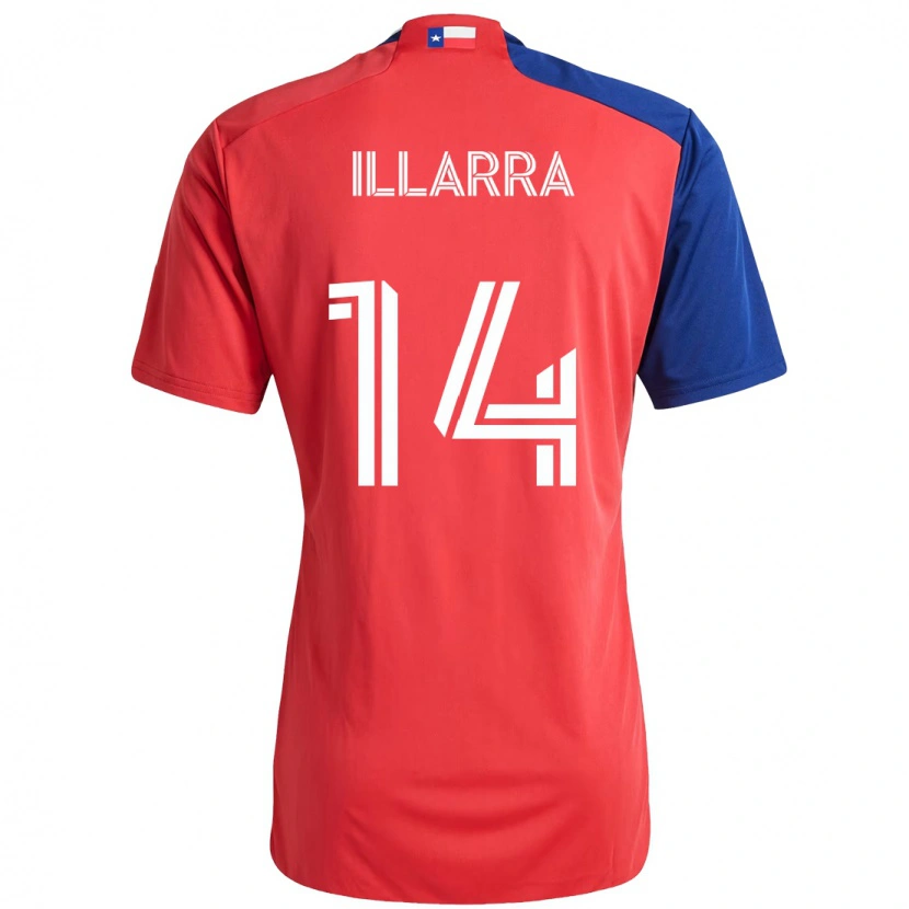 Danxen Mujer Camiseta Asier Illarramendi #14 Azul Claro Rojo 1ª Equipación 2025/26 La Camisa México