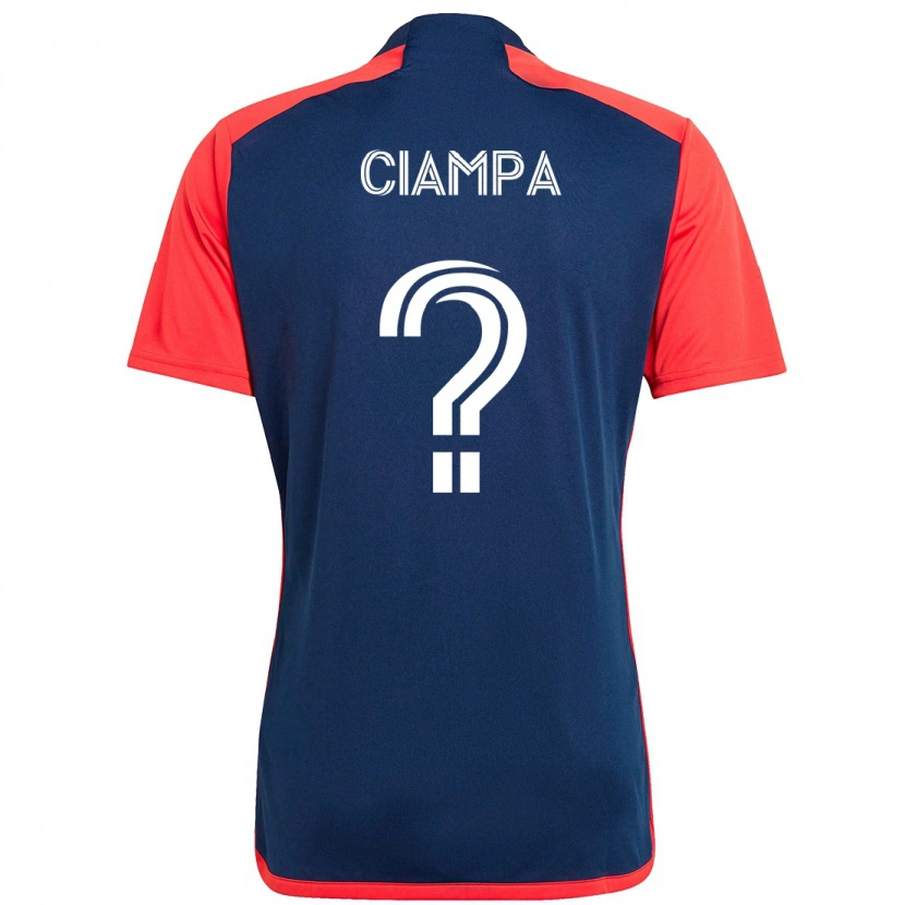 Danxen Mujer Camiseta Giuseppe Ciampa #0 Azul Rojo 1ª Equipación 2025/26 La Camisa México