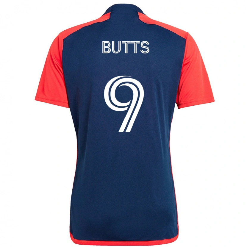 Danxen Mujer Camiseta Liam Butts #9 Azul Rojo 1ª Equipación 2025/26 La Camisa México