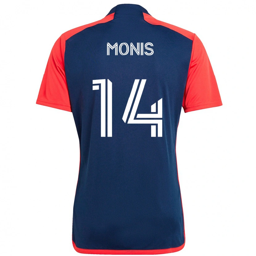 Danxen Mujer Camiseta Alex Monis #14 Azul Rojo 1ª Equipación 2025/26 La Camisa México
