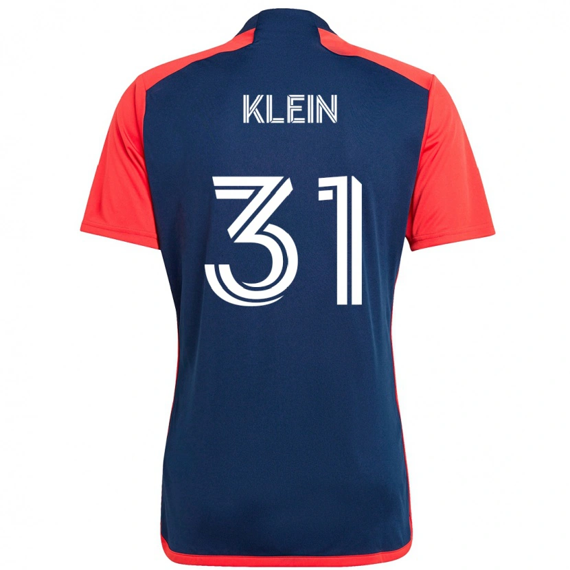 Danxen Mujer Camiseta Eric Klein #31 Azul Rojo 1ª Equipación 2025/26 La Camisa México