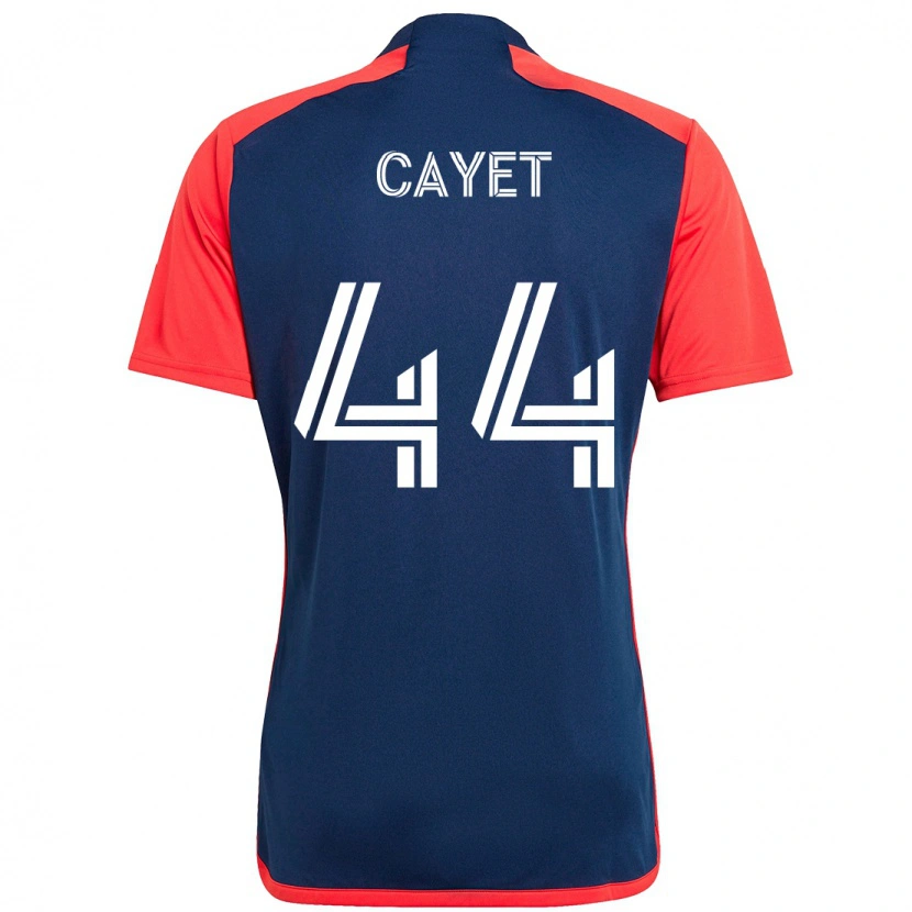 Danxen Mujer Camiseta Pierre Cayet #44 Azul Rojo 1ª Equipación 2025/26 La Camisa México