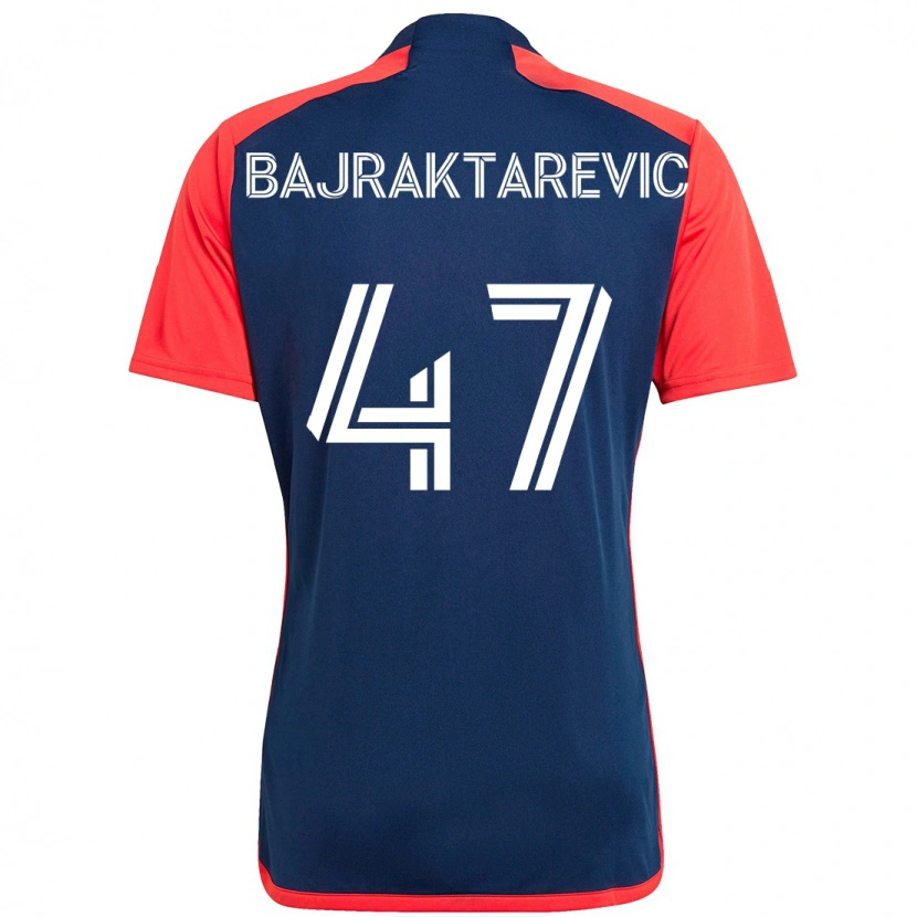 Danxen Mujer Camiseta Esmir Bajraktarevic #47 Azul Rojo 1ª Equipación 2025/26 La Camisa México