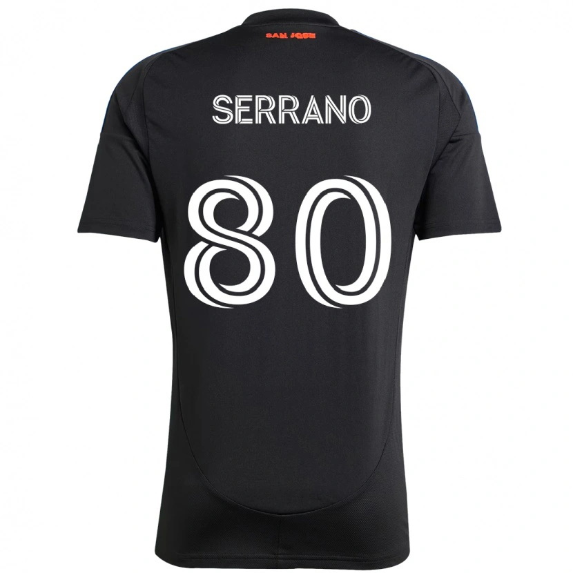 Danxen Mujer Camiseta David Serrano #80 Blanco Rojo 1ª Equipación 2025/26 La Camisa México