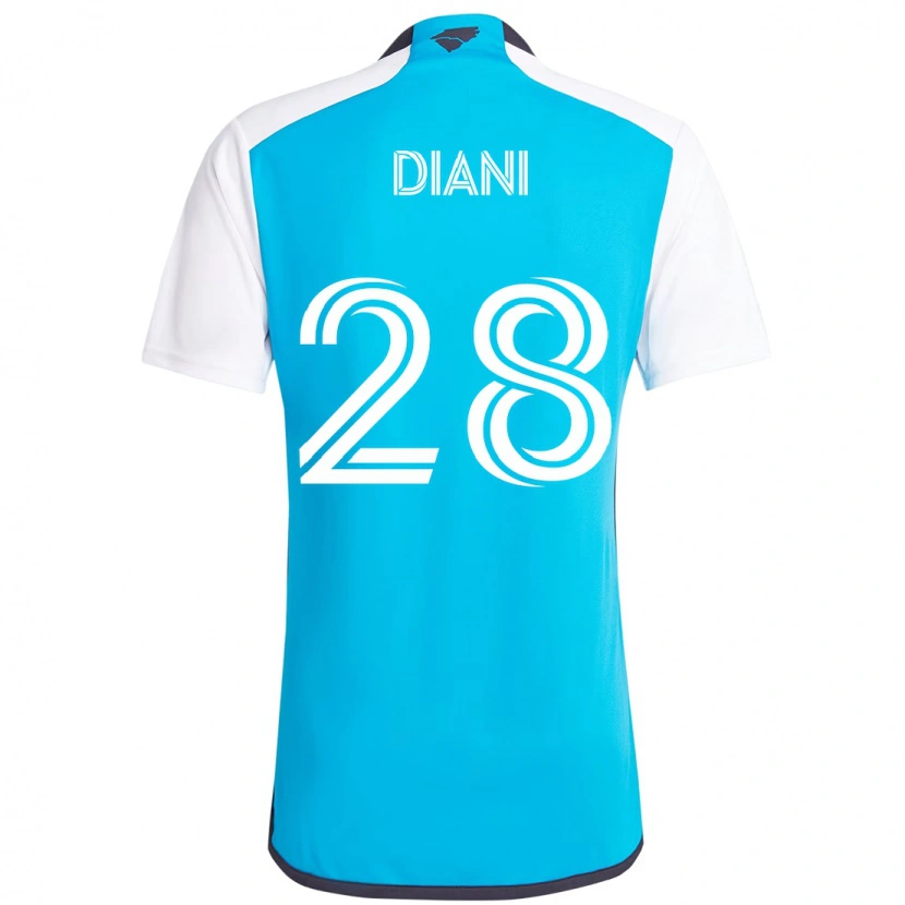 Danxen Mujer Camiseta Djibril Diani #28 Negro Blanco 1ª Equipación 2025/26 La Camisa México