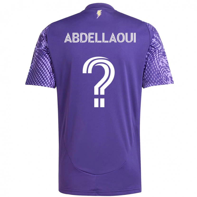 Danxen Mujer Camiseta Noham Abdellaoui #0 Morado Blanco 1ª Equipación 2025/26 La Camisa México