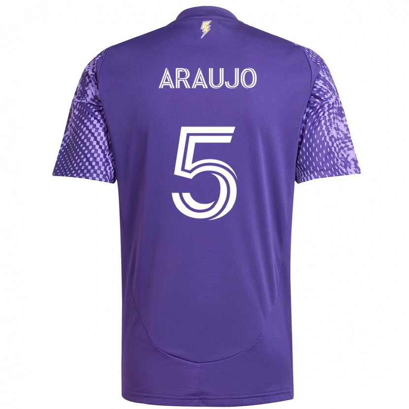 Danxen Mujer Camiseta César Araújo #5 Morado Blanco 1ª Equipación 2025/26 La Camisa México