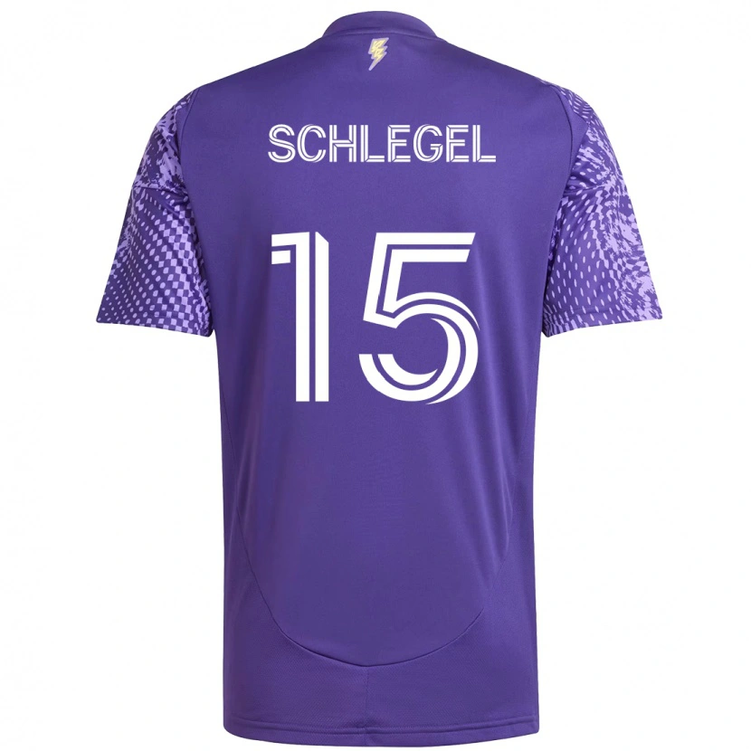 Danxen Mujer Camiseta Rodrigo Schlegel #15 Morado Blanco 1ª Equipación 2025/26 La Camisa México