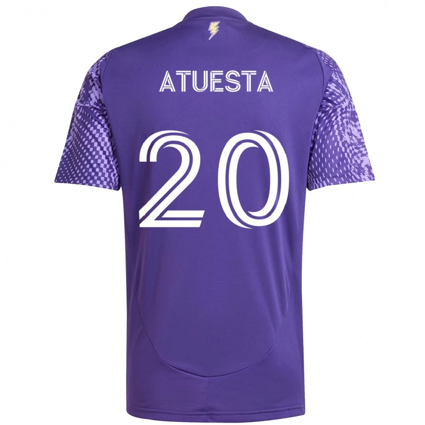 Danxen Mujer Camiseta Eduard Atuesta #20 Morado Blanco 1ª Equipación 2025/26 La Camisa México