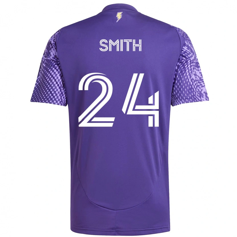 Danxen Mujer Camiseta Kyle Smith #24 Morado Blanco 1ª Equipación 2025/26 La Camisa México