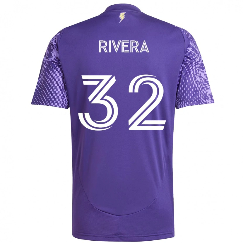 Danxen Mujer Camiseta Wilfredo Rivera #32 Morado Blanco 1ª Equipación 2025/26 La Camisa México