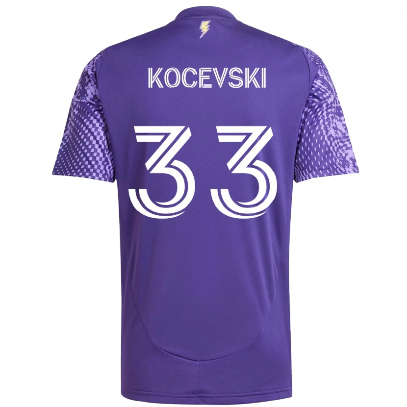 Danxen Mujer Camiseta Jeorgio Kocevski #33 Morado Blanco 1ª Equipación 2025/26 La Camisa México