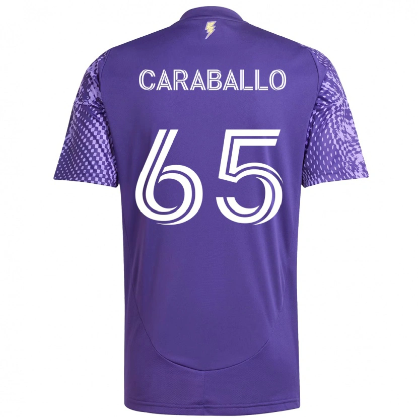 Danxen Mujer Camiseta Gustavo Caraballo #65 Morado Blanco 1ª Equipación 2025/26 La Camisa México