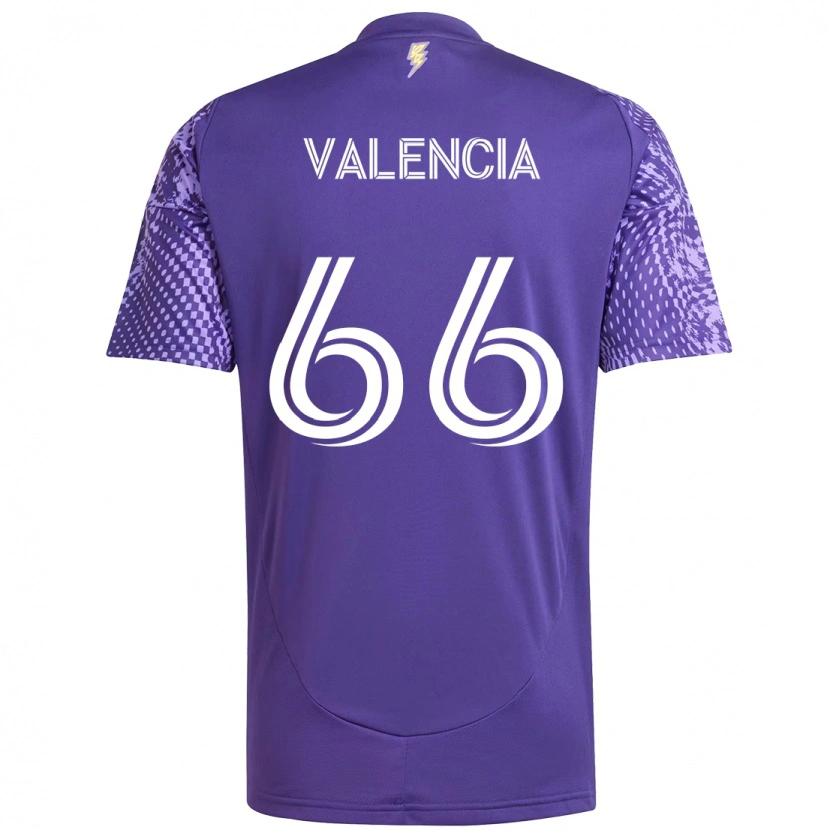 Danxen Mujer Camiseta Yeiler Valencia #66 Morado Blanco 1ª Equipación 2025/26 La Camisa México