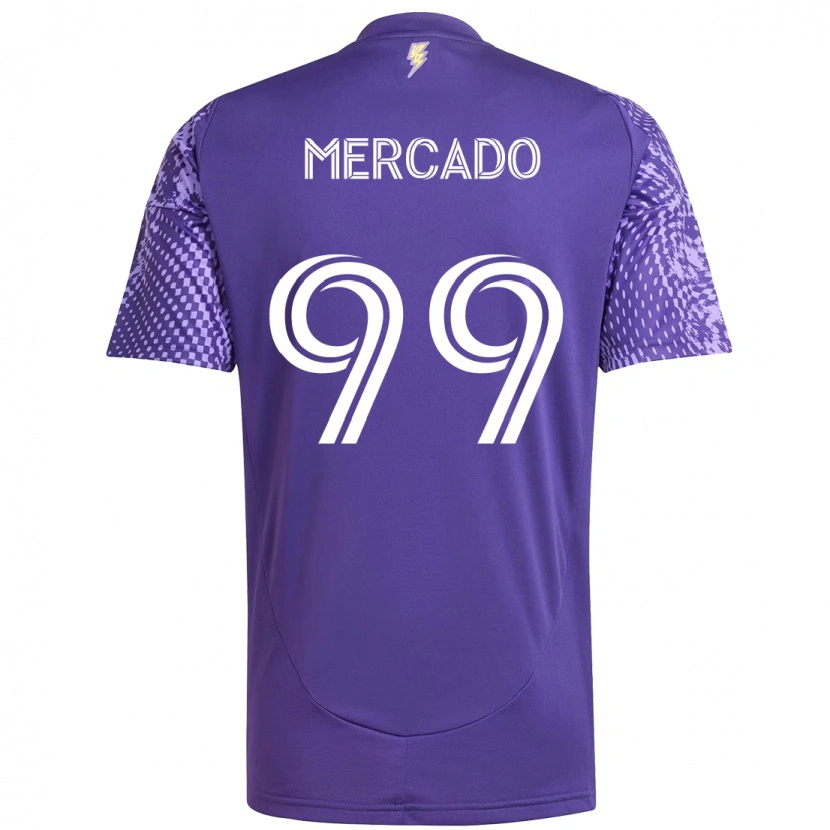 Danxen Mujer Camiseta Carlos Mercado #99 Morado Blanco 1ª Equipación 2025/26 La Camisa México